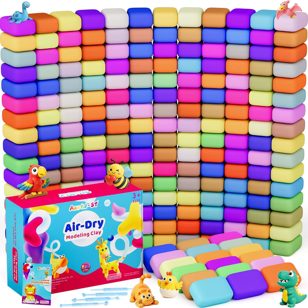 Aestd-ST Air Dry Clay 66 Colors, Modeling Clay for Kids, DIY Magic Clay