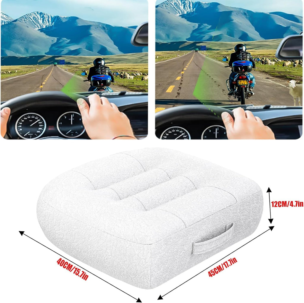 adult short driver car seat booster/booster seat for adults/thick Office Chair Booster Seat,for Short People Effectively Increase Field of View Lower Back Fatigue Relief,for Cars,Office,Home（White）