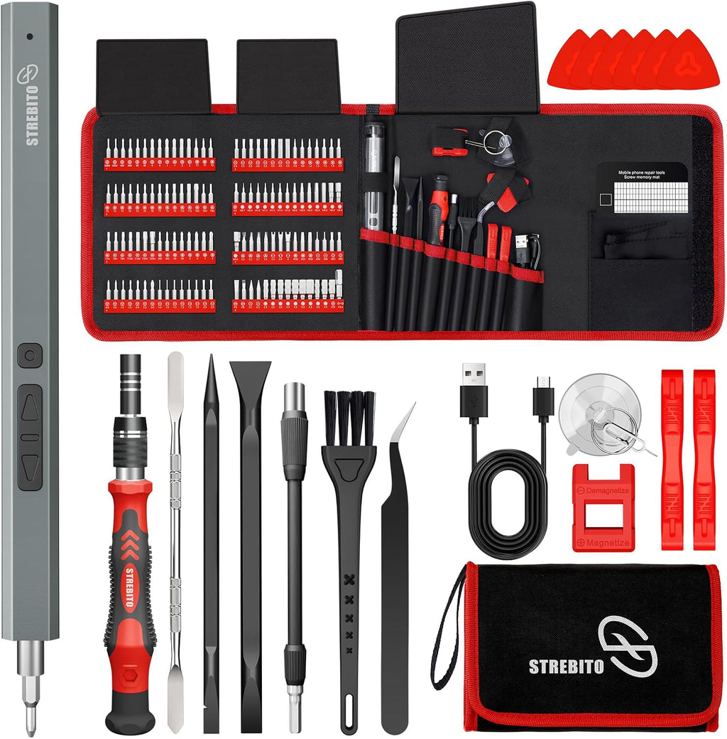 STREBITO Electric Screwdriver, 144-in-1 Precision Screwdriver Set
