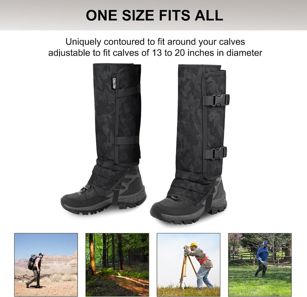 MDSTOP Snake Gaiters Leg Guards, Waterproof Snake Guards, Adjustable Snake Bite Protection for Lower Legs, Snake Chaps for Men & Women, Snake Proof Gaiters for Hunting,Outdoor and Farm Working