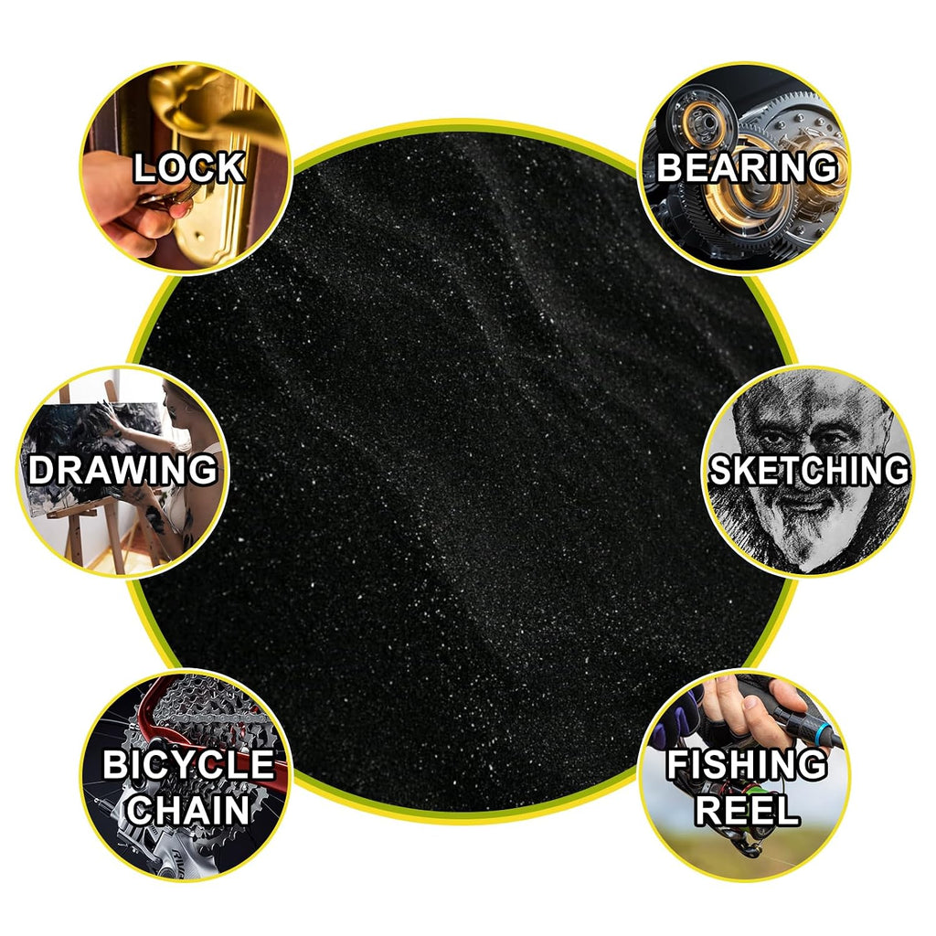GOODTAKE 2000 Mesh Graphite Powder - 6.5 Micron - Super Ultra Fine Dry Graphite Lubricant for Locks, Bike Chains & Machinery (2 Pounds)