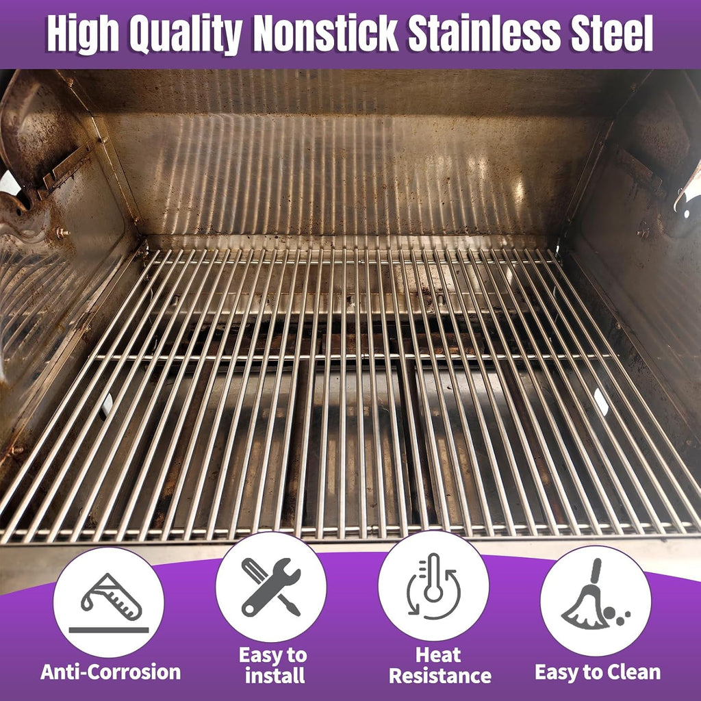5 Pack 9mm Cooking Grids for Bull Grill Grate Replacement Parts,5 Pack Cooking Grids for Bull 57569, Bull 57568,for 5 Burner Brahma Lion Premium 40-Inch Grills L90000 90000Grill Grates