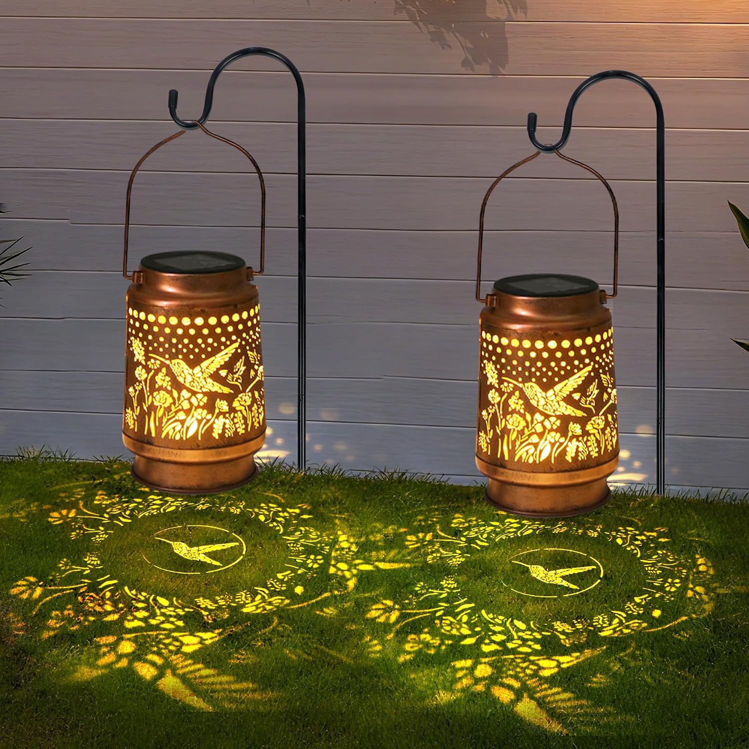 Hummingbird Solar Lantern - Waterproof Hanging Lantern for Outside-Outdoor Decorative Solar Lanterns for Garden, Patio, Backyard, and Porch Perfect Gifts for Women