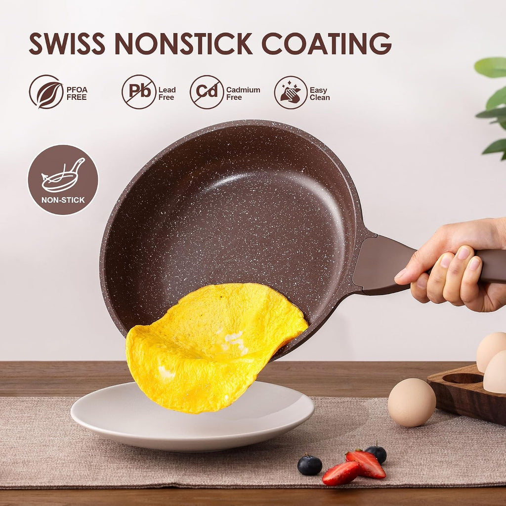 SENSARTE Nonstick Cookware Set 13 Pcs, Healthy Pots and Pans Set