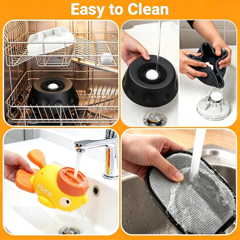 Non Bisphenol A Ball Dog Lick Bowl, Duck Snack Dispenser, Pet Beauty Gloves, Cleaning Comb, Suitable for Small and Medium Sized Dogs and Cats, Non Slip Dishwasher Safe