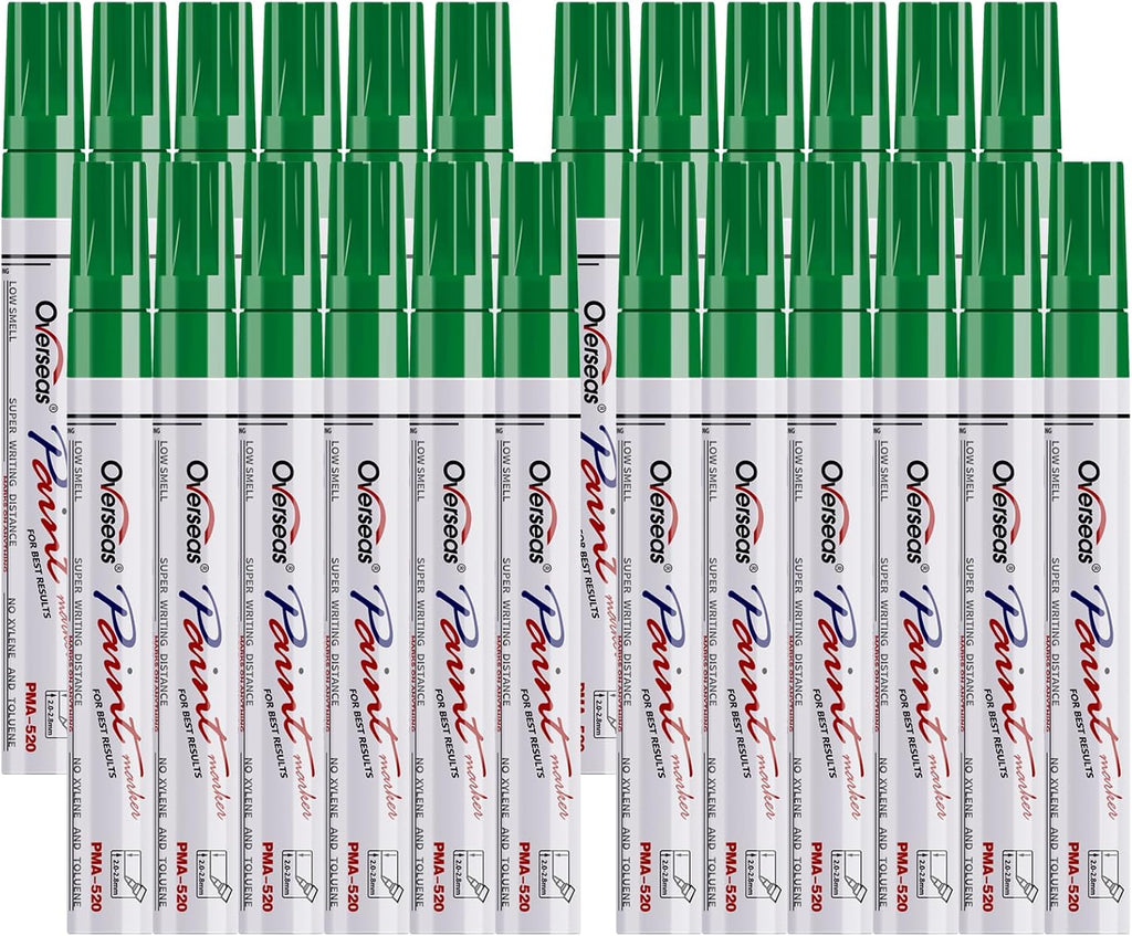 Overseas 24 Yellow Paint Pens Permanent Markers, Oil Based Paint Markers