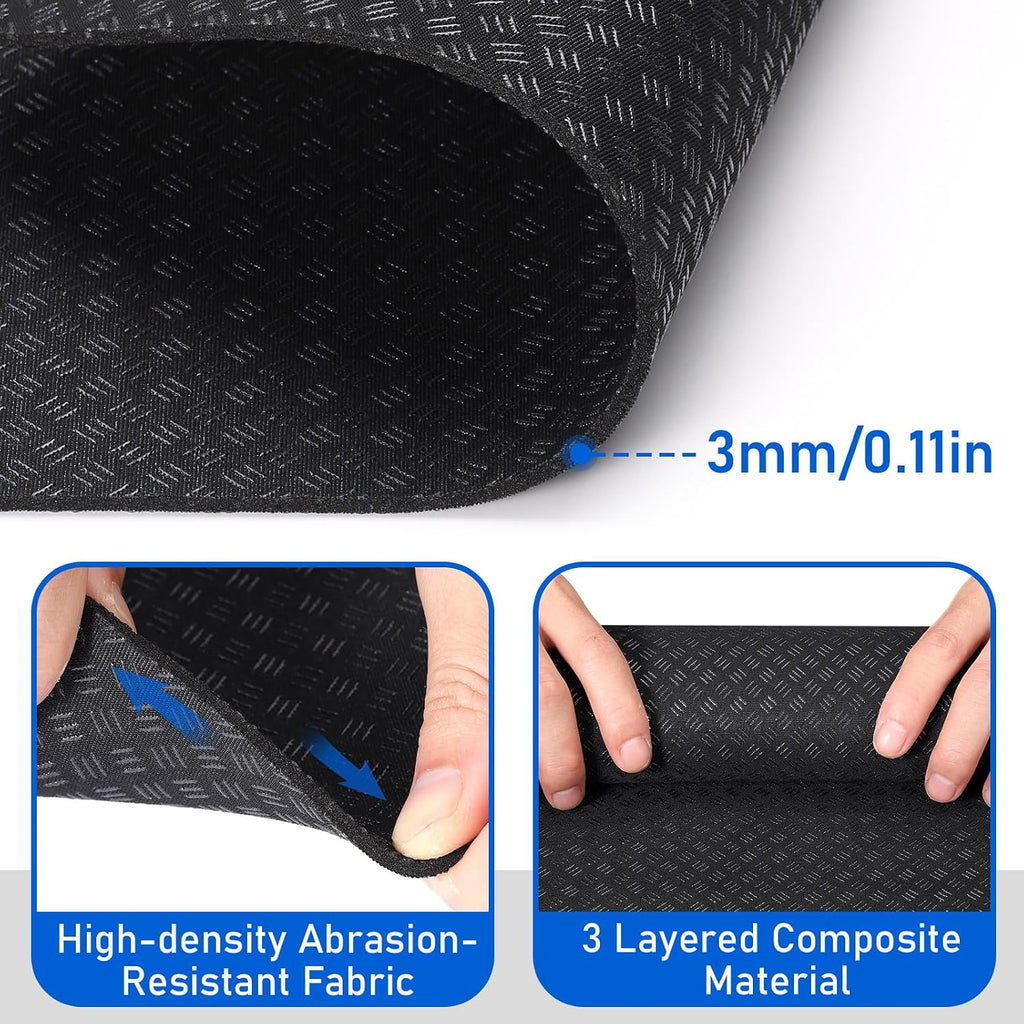 TOBWOLF Non-Slip Workout Mat for Ellipse Leg Exerciser, Ellipse Machine Mat, Exercise Mat for Under Desk Ellipticals, Suitable for Electric Seated Foot Pedal Exerciser, Stability & Floor Protection