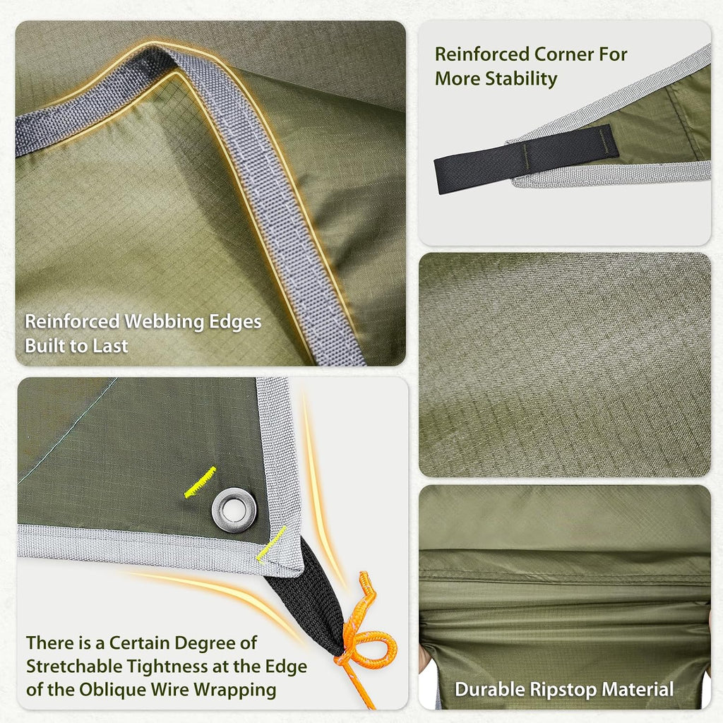 GEERTOP 17 x 10 ft Camping Tarp, Waterproof Rain Fly