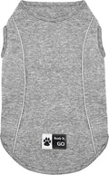 KYEESE Reflective Dog Shirt, Lightweight Sun Protection Dog T Shirts for Small Dogs, Breathable Sleeveless Pet Tank Top High Visibility Summer Dogs Clothes for Night Walking Outdoor, Grey, M