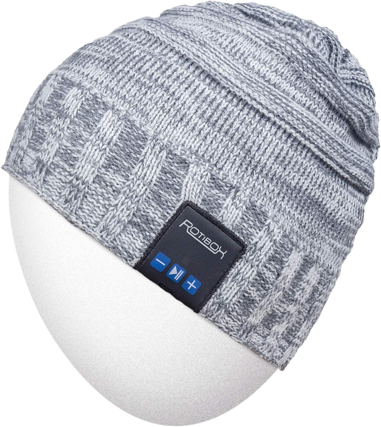 Rotibox Bluetooth Beanie Hat with Headphones for Outdoor Sports Xmas Gifts