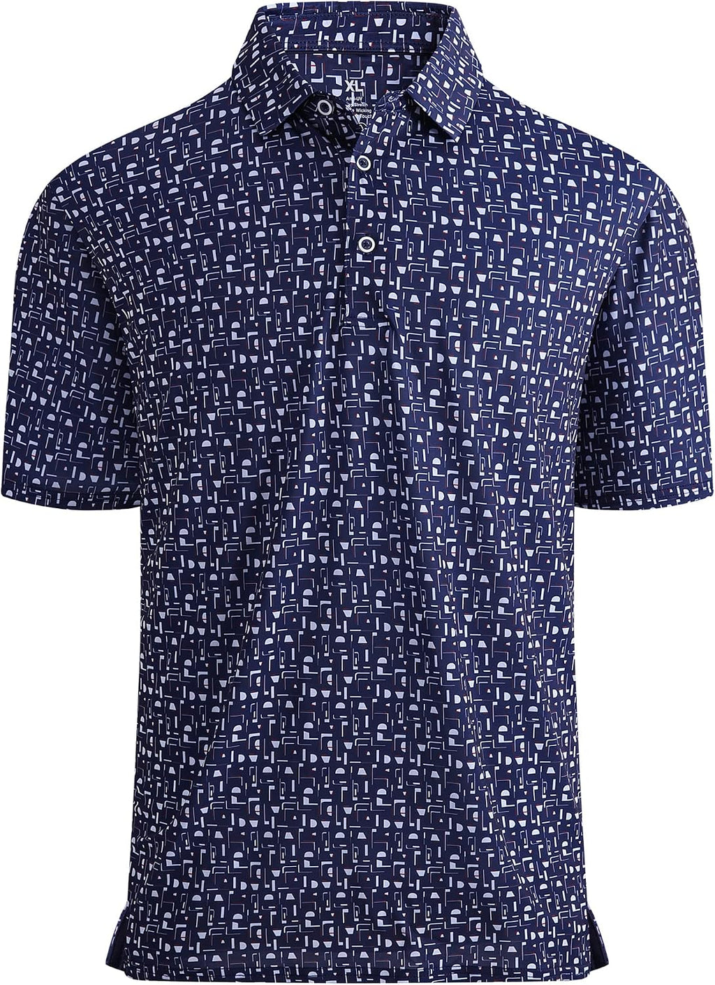 Alex Vando Mens Golf Shirt Moisture Wicking Print Performance Polo Shirt