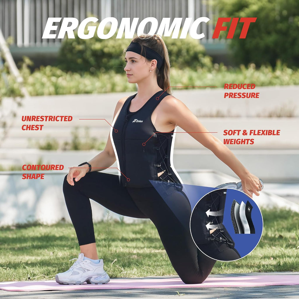Zelus Weighted Vest for Women Men, Adjustable Z-Fit Slim Weight Vest 1-15lb