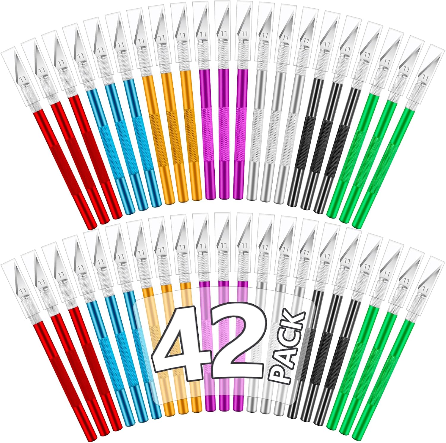 JETMORE 24 Pack Silver Exacto Knife Set, Precision Craft Knife Set for DIY
