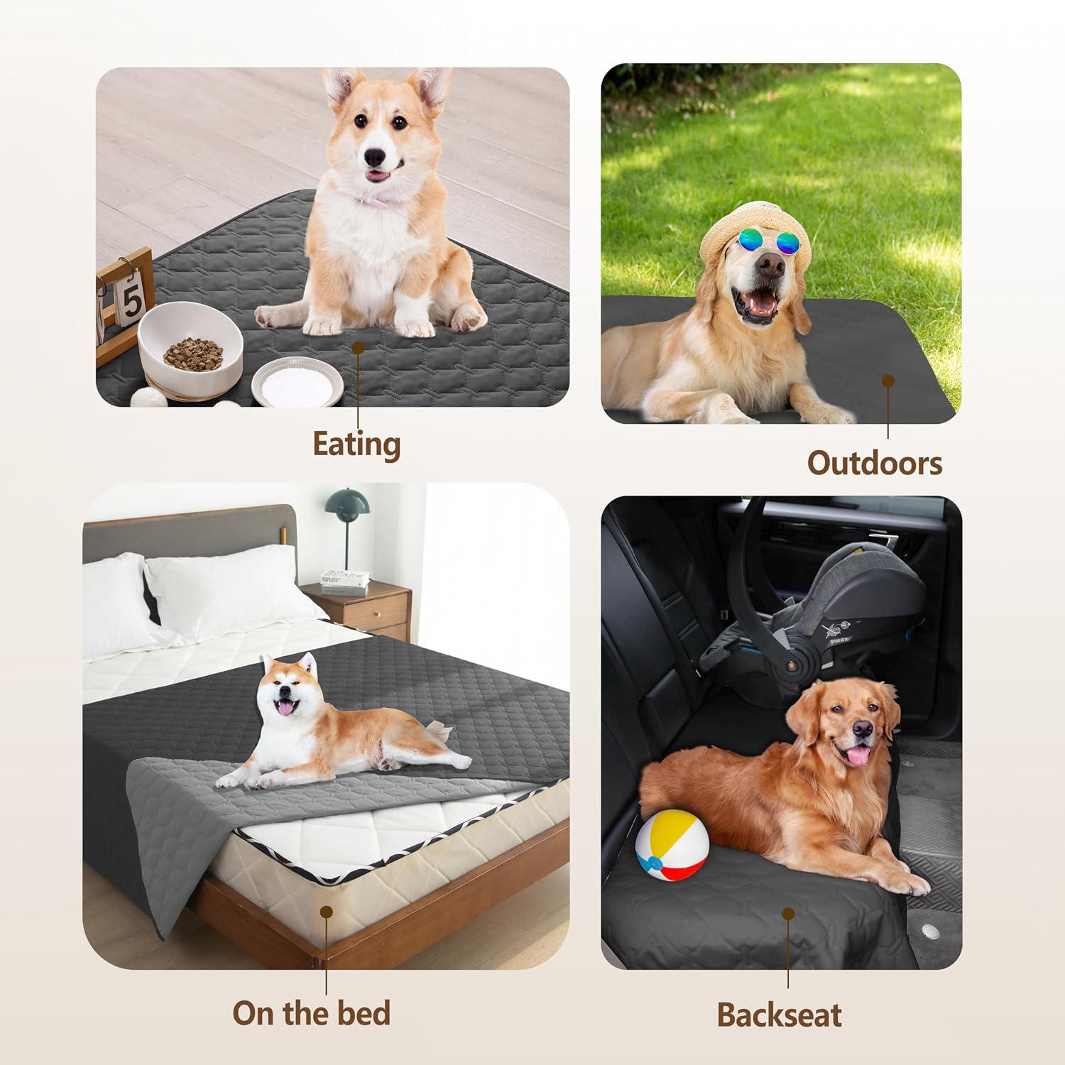 gogobunny Waterproof Dog Blanket, Couch Covers for Sofa, Reusable Pee Pads