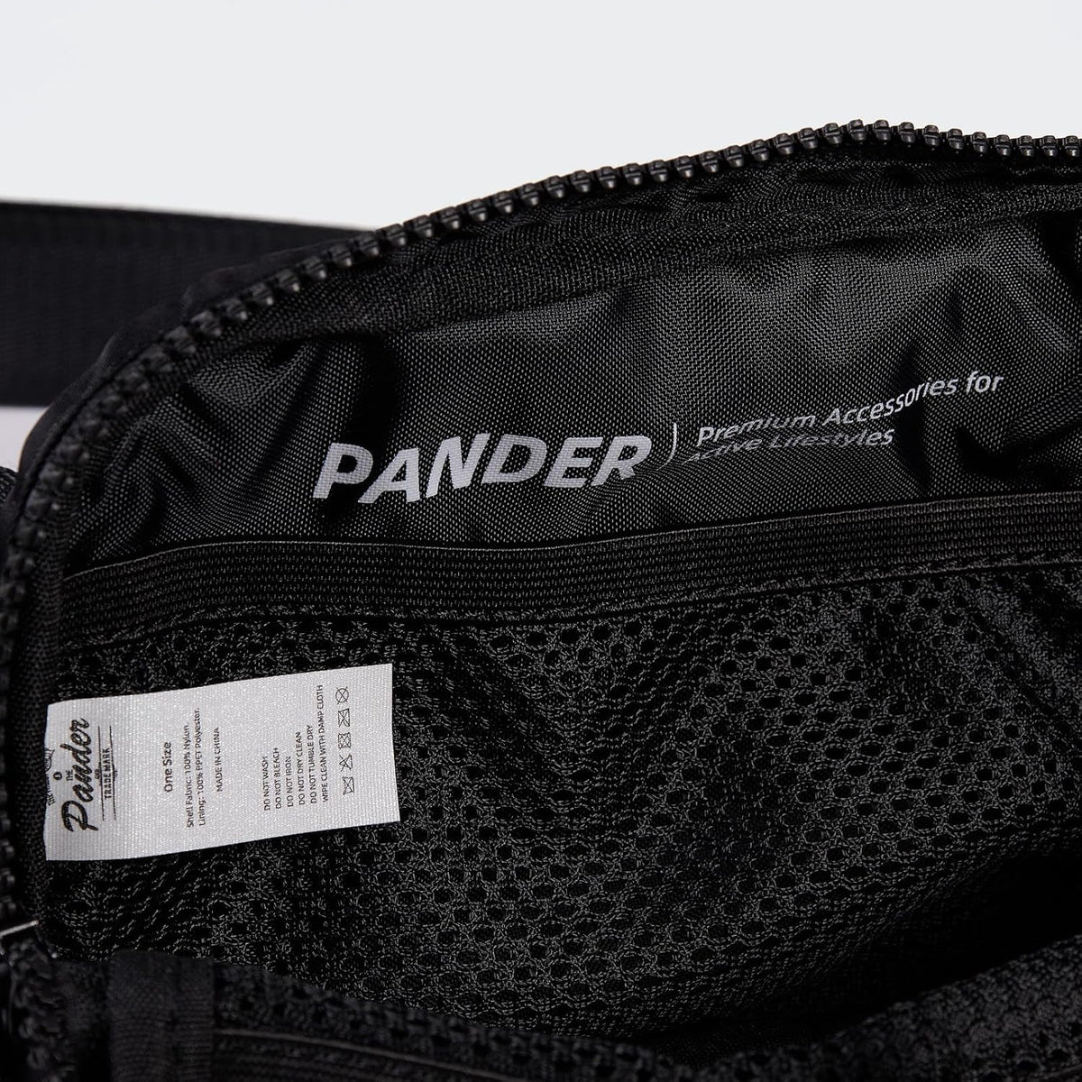 Pander Two Way Zipper Fanny Pack Nylon Everywhere Belt Bag for Women, Water Repellent Waist Packs, Crossbody Bags with Adjustable Strap (Black).
