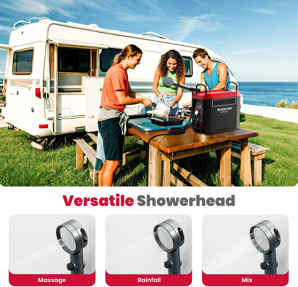 GASLAND G3MAX Portable Propane Water Heater & Shower Pump for RV Camping