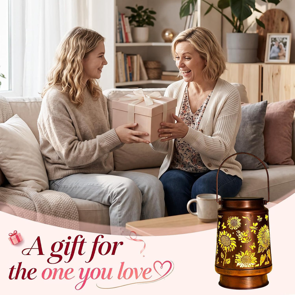 Homemory Gifts for Women, Solar Sunflower Lanterns Outdoor Lights