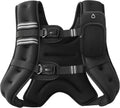ZELUS Weighted Vest, 6lb/8lb/12lb/16lb/20lb/25lb/30lb Weight Vest with Reflective Stripe for Workout, Strength Training, Running, Fitness, Muscle Building, Weight Loss, Weightlifting