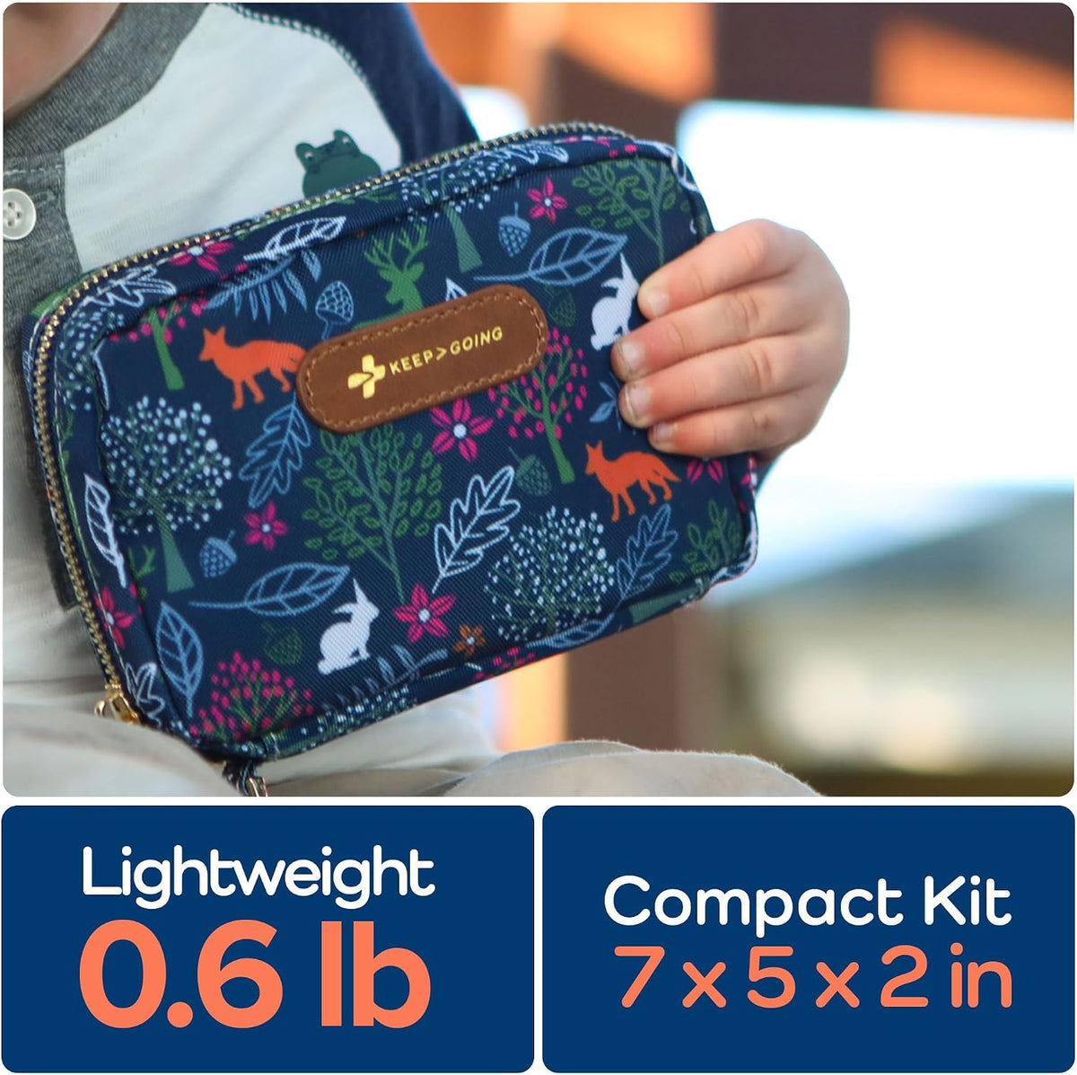KeepGoing Travel First Aid Kit for Kids, 130 Pc. TSA-Approved Travel Size