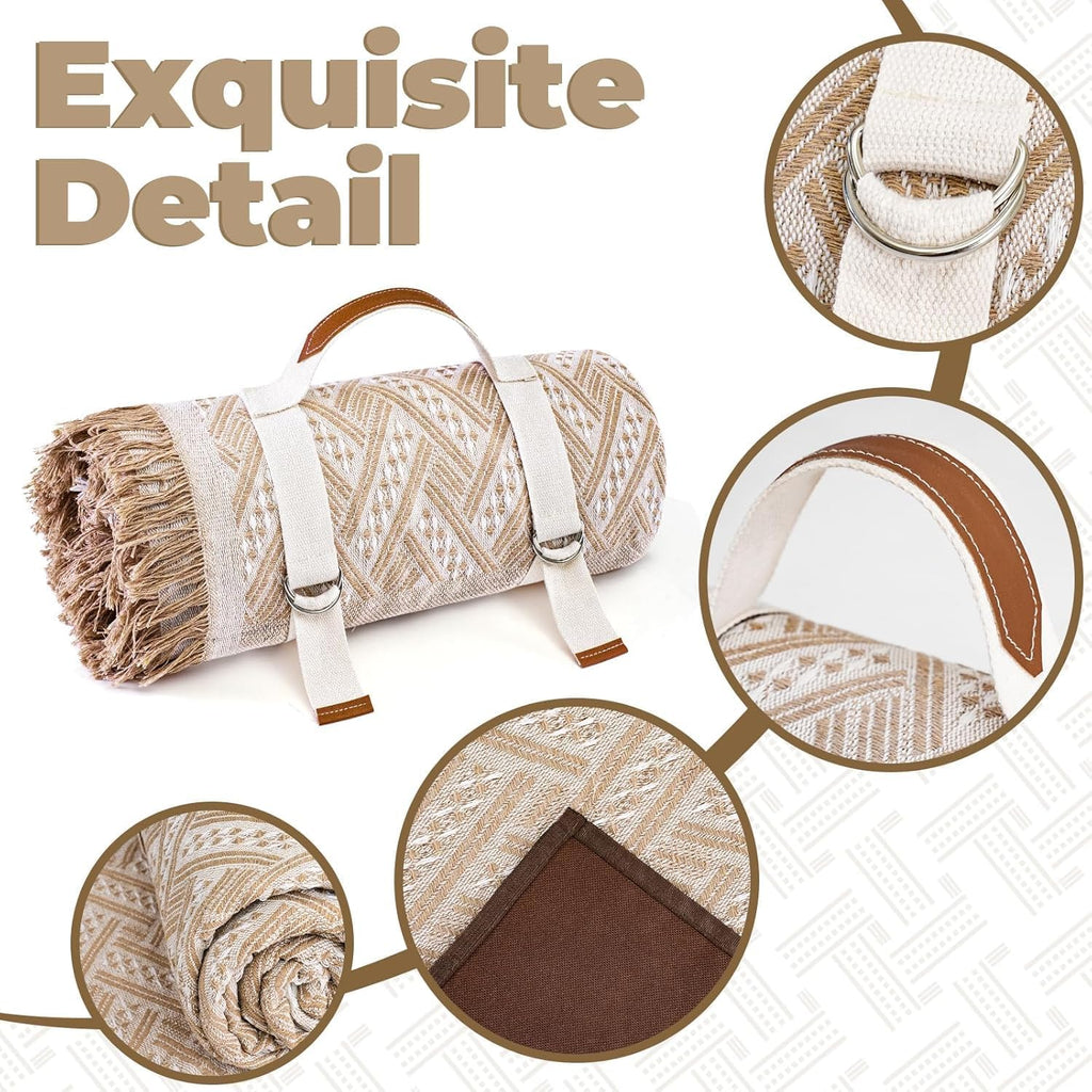 2 In 1 Extra Large Picnic Blanket Beach Mat Rug Registry Wedding Search by Name Registry Must Have Items Newlyweds Newly Wed Married Couple Gifts Bridal Husband Wife Men Women Mr Mrs Anniversary