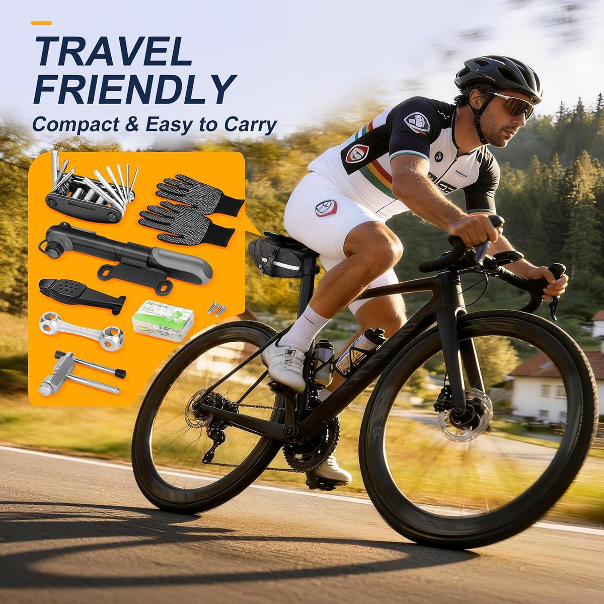 Bike Repair Kit with Saddle Bag