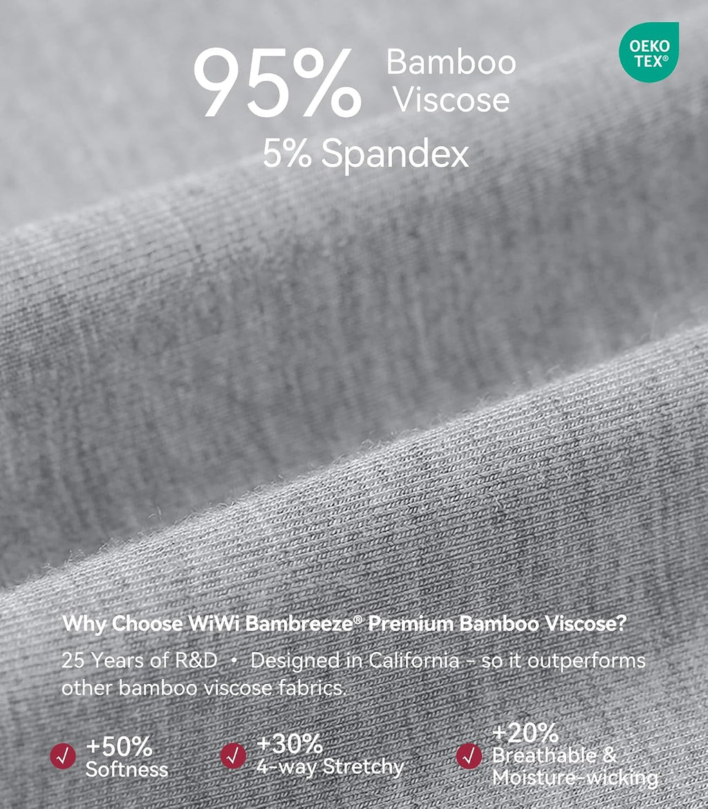 WiWi Soft Underwear for Women Thermal Long Johns Sets Super Warm Base Layer Top Pants Pajamas Set Viscose from Bamboo S-3X