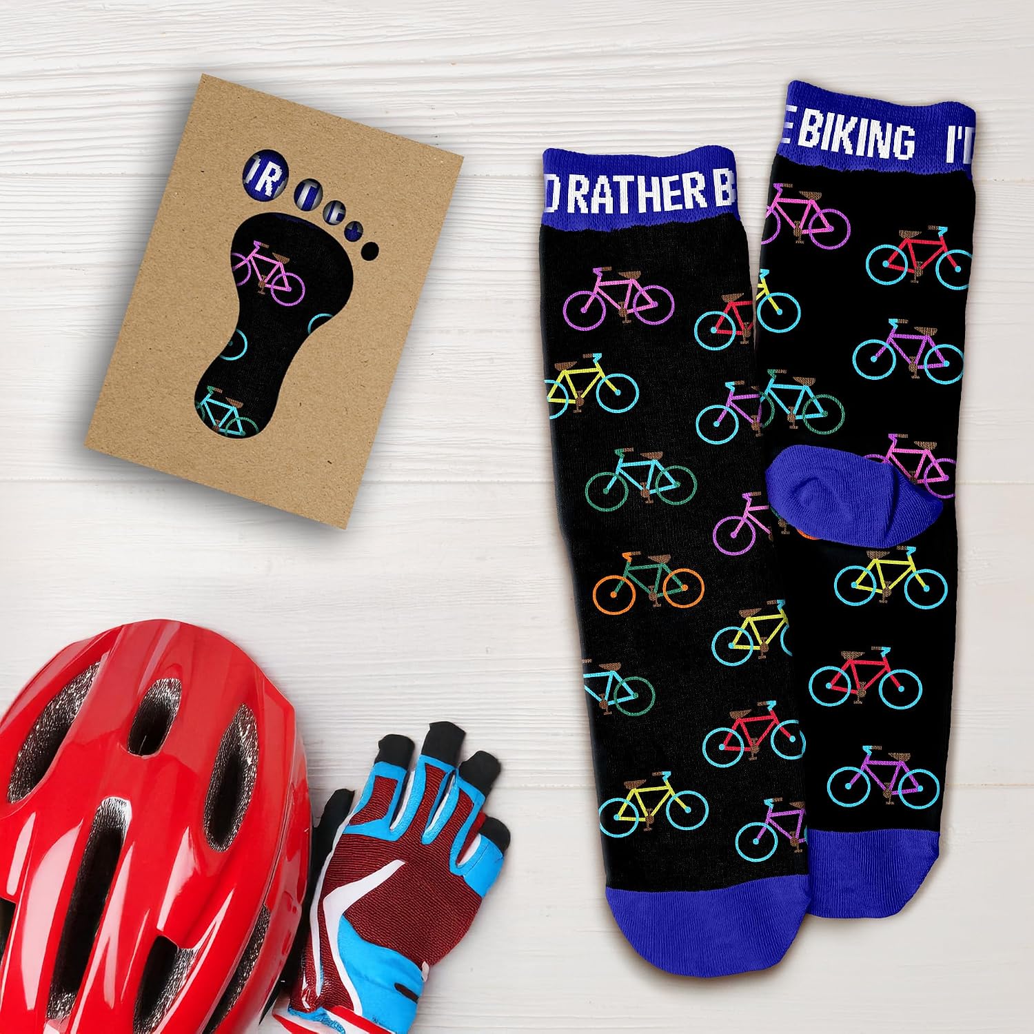 Mountain Bike Accessories - Gifts for Cyclists, Best Cycling Socks for Men, Funny Biker Gifts for Men Who Love Riding