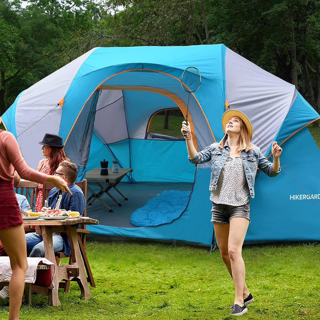 HIKERGARDEN 10 Person Tents for Camping Family Outdoor Dome Tent