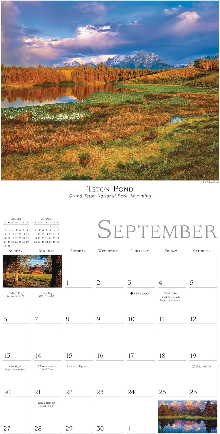 The Spirit of Place 2026 Wall Calendar, 12-Month Nature & Travel Photography of America's Treasured Lands, 12" x 12", 2026 Calendar and Planner with Large Monthly Grids for Home and Office