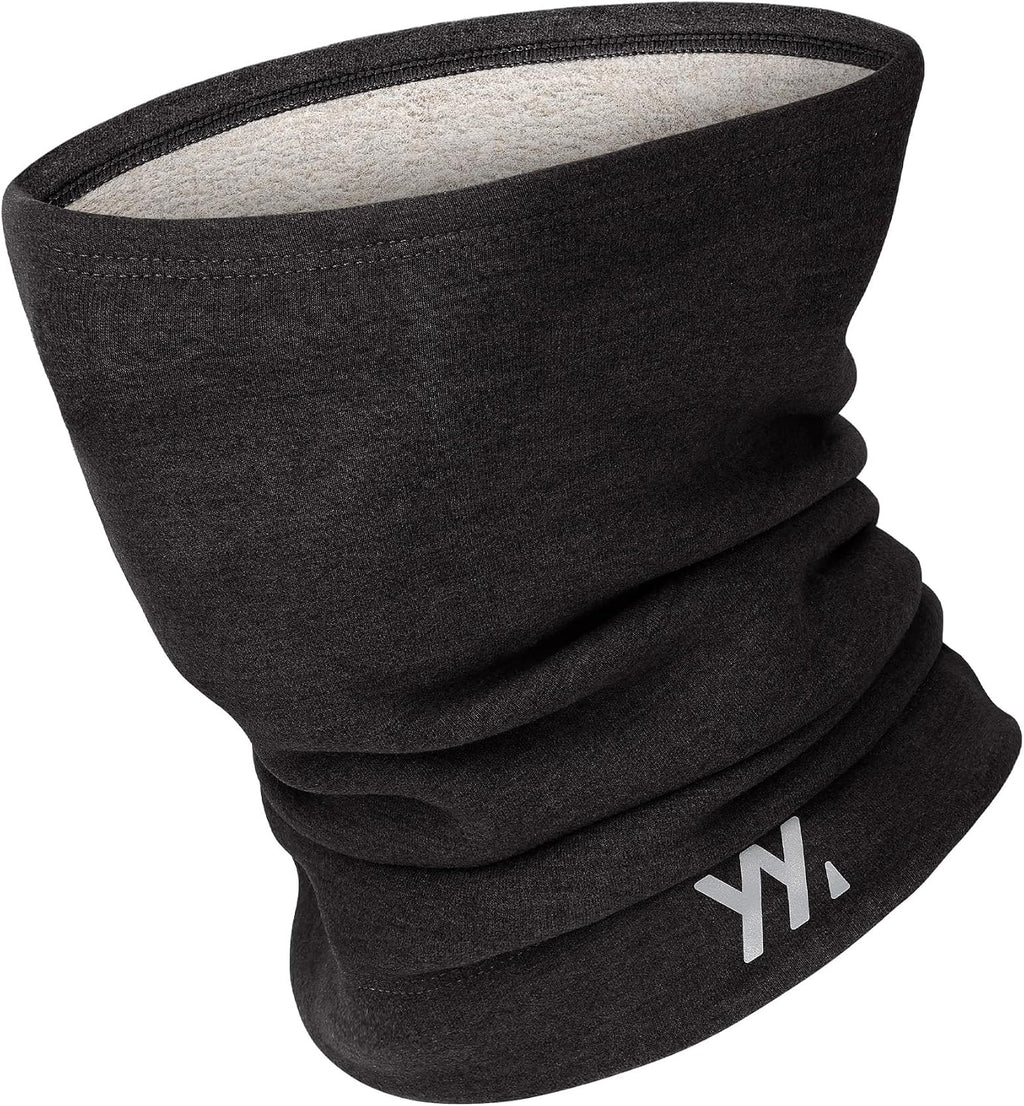 YANIKY Winter Neck Warmer, Wool Neck Gaiter Fleece Scarf, Windproof Face Cover Mask for Men Women