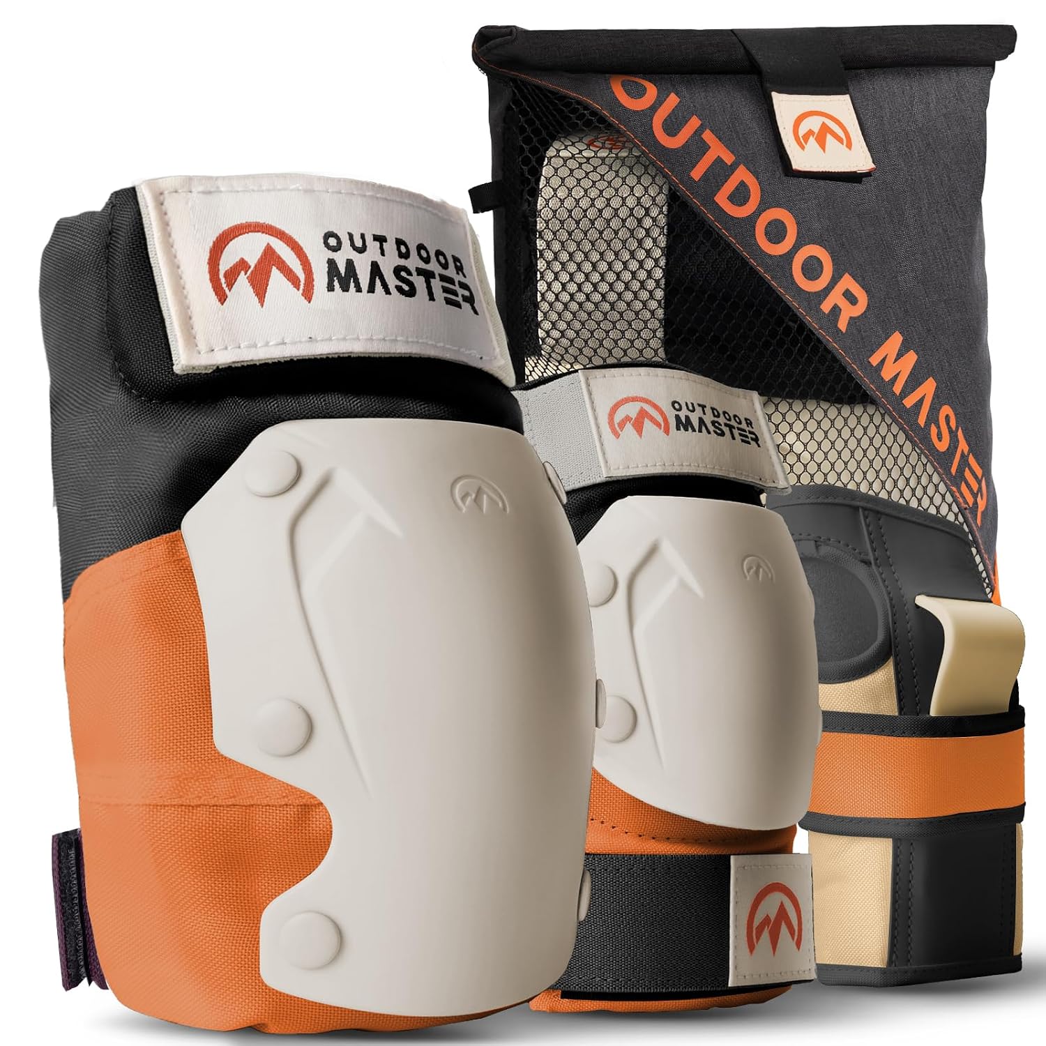 OutdoorMaster Skateboard Knee Pads Elbow Pads Wrist Guards for Adult Youth