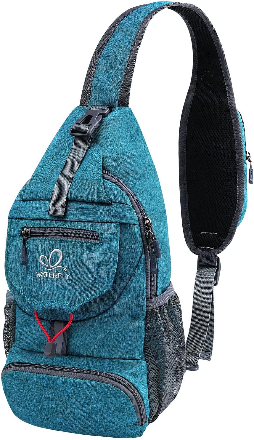 WATERFLY Packable Sling Backpack Lightweight Crossbody Bag Travel Daypack