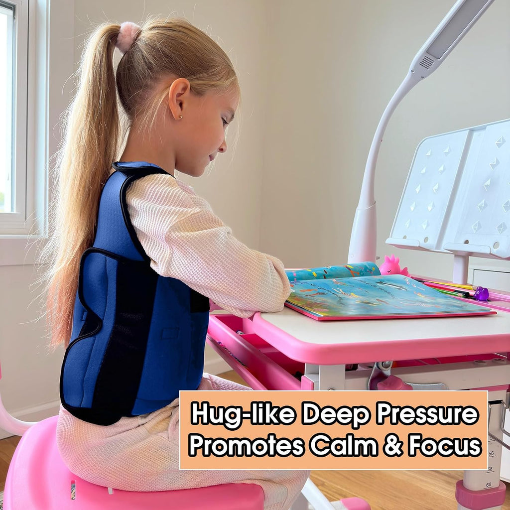 Weighted Vest for Kids with Sensory Needs(Small, Ages 2-4) - Compression Vest for Children with Autism, SDP, ADHD, ADD, Sensory Overload - Kids Weighted Vest Includes 2lbs Adjustable Weights