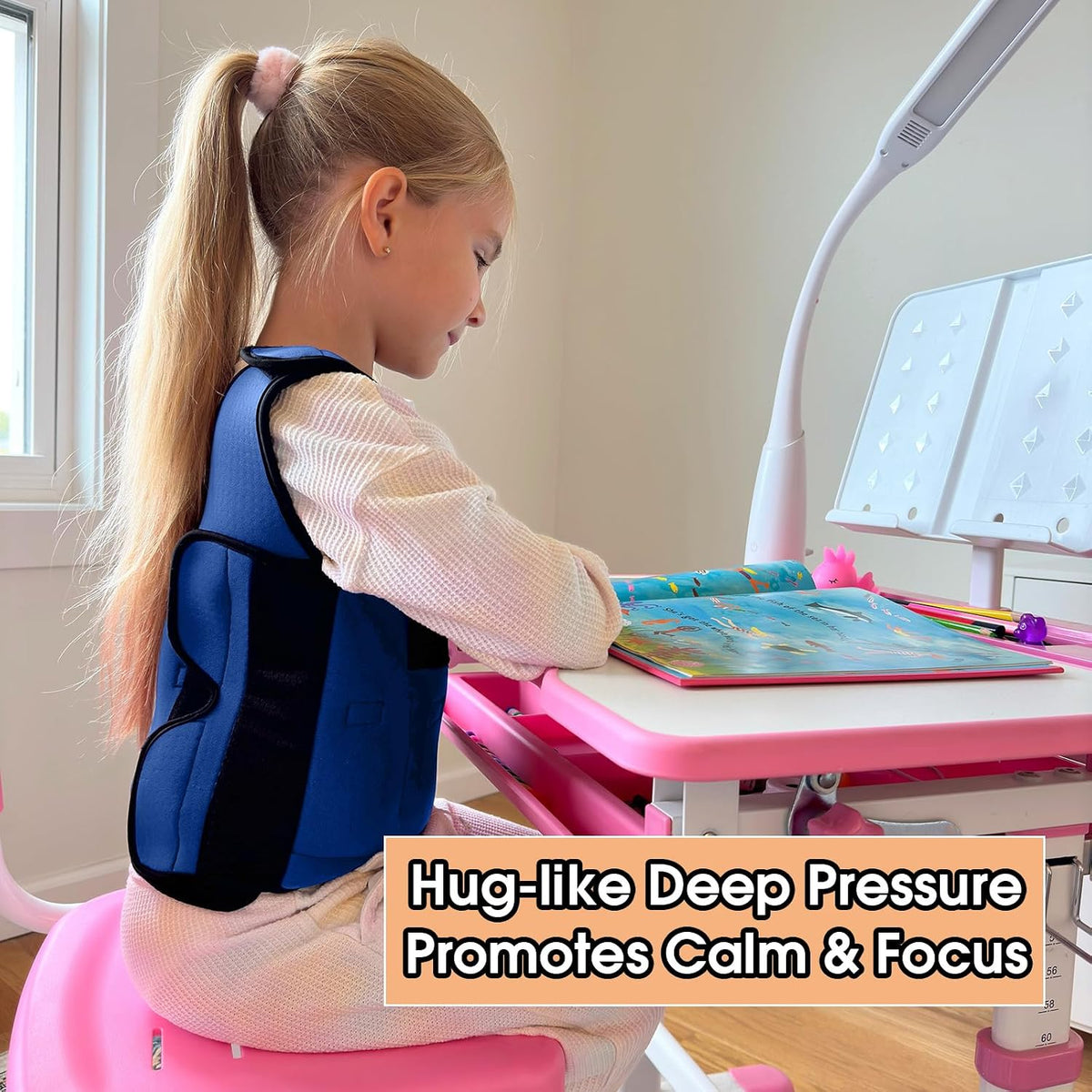 Weighted Vest for Kids with Sensory Needs(Small, Ages 2-4) - Compression Vest for Children with Autism, SDP, ADHD, ADD, Sensory Overload - Kids Weighted Vest Includes 2lbs Adjustable Weights