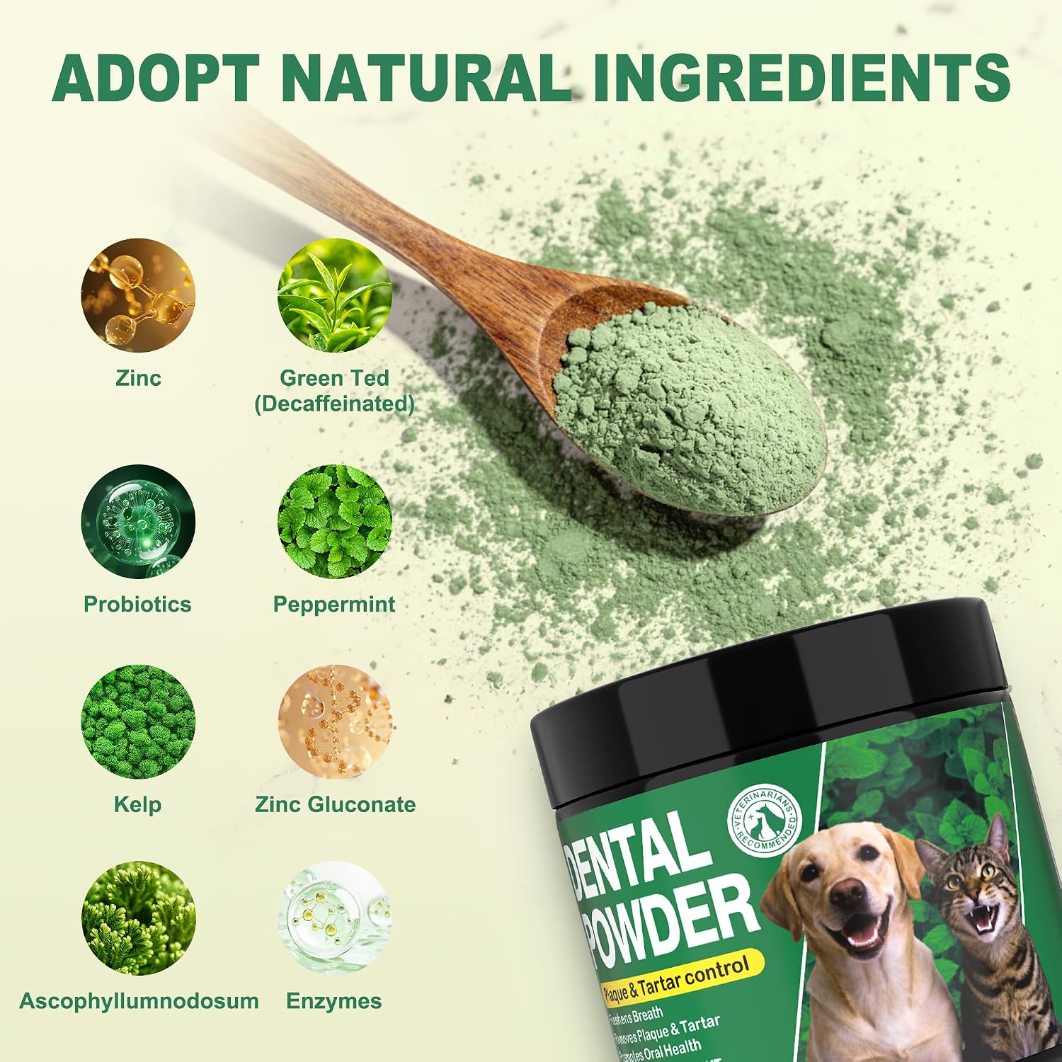 Dog Dental Powder for Teeth Cleaning & Breath Freshener 150g