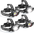 ATDOALL LED Headlamp Rechargeable, Super Bright Head Lamps 4-Pack Headlight