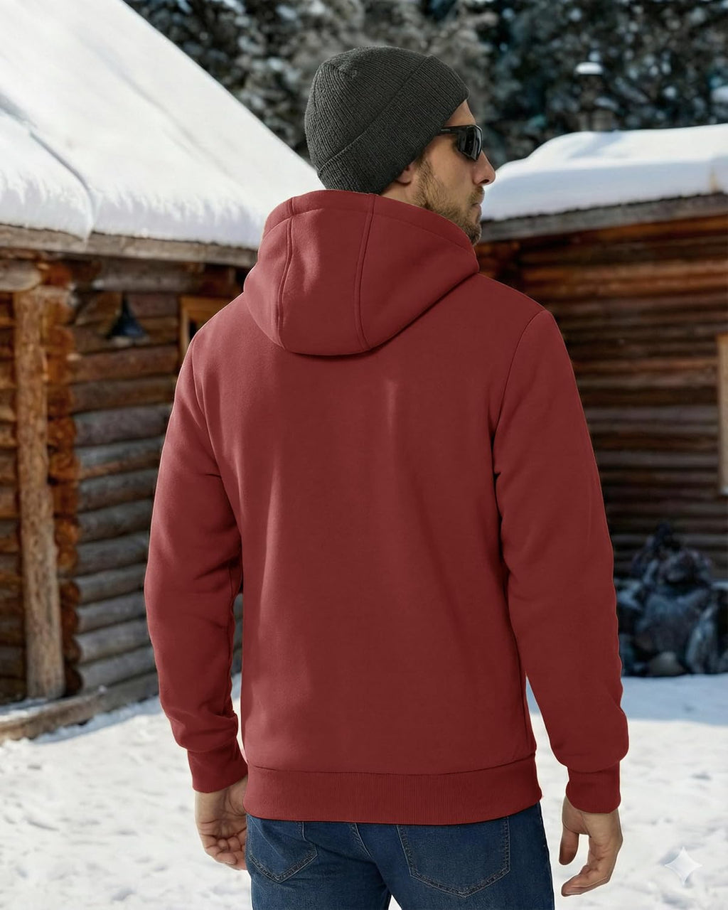 Boladeci Men's Sherpa Fleece Lined Hoodie Zip Up Heavyweight Winter Jacket