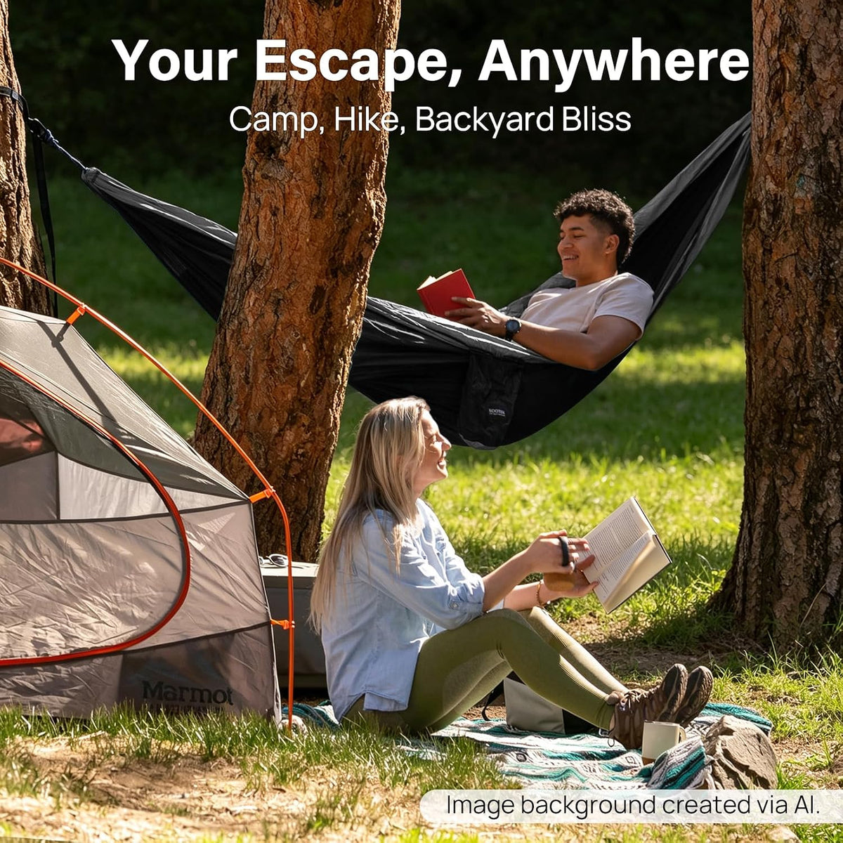 Kootek Camping Hammock 400lbs Capacity Outdoor Camping Essentials, Single