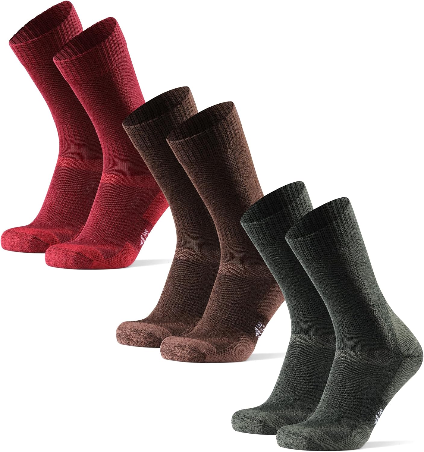 DANISH ENDURANCE Hiking Socks, Merino Wool, Anti-Blister, 3 & 5-Pack