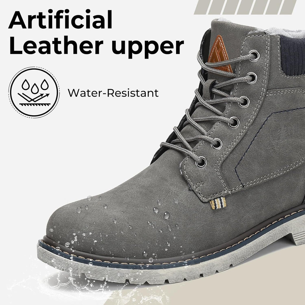 Mishansha Men's Waterproof Snow Boots, Warm Winter Boots
