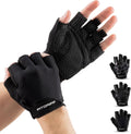Fitgriff® Workout Gloves (Padded) for Men & Women - Fingerless Gym Gloves for Weight Lifting, Training - Full Palm Protection