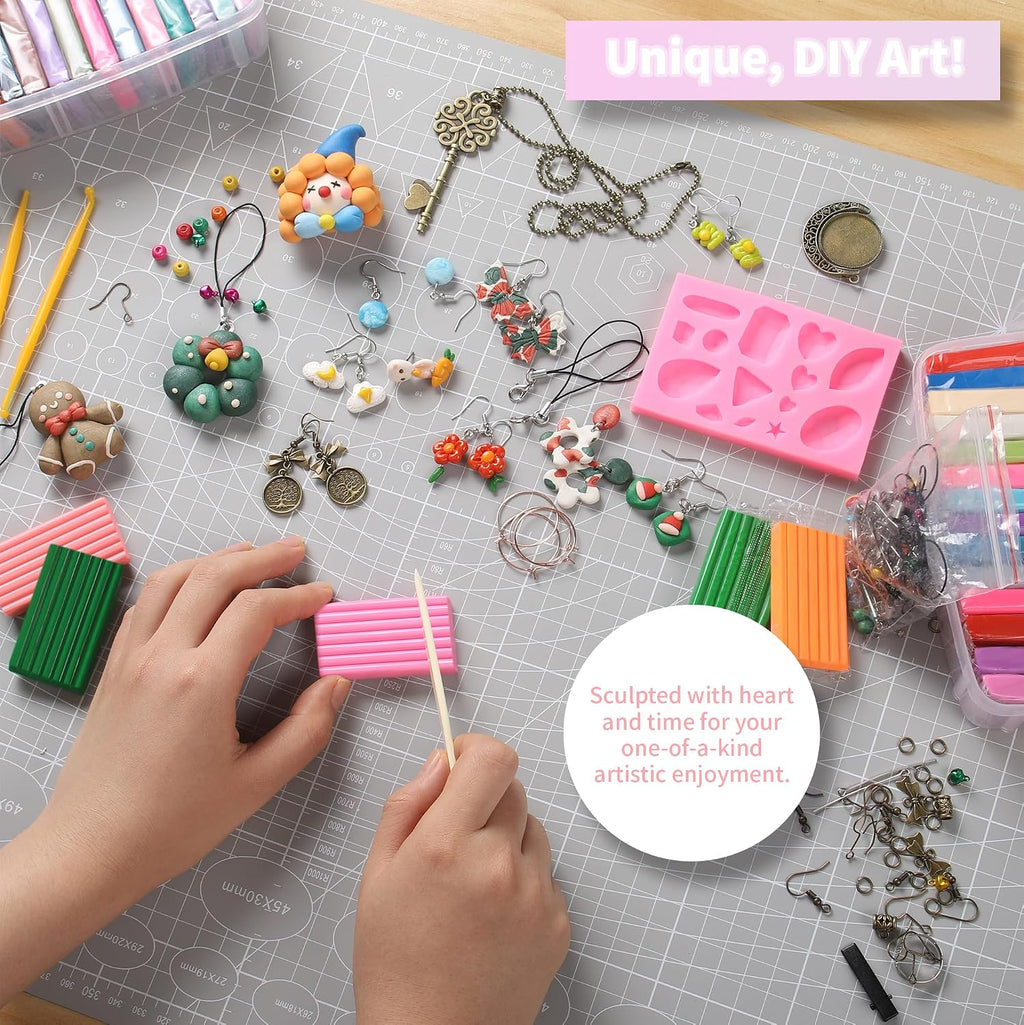 Aestd-ST Polymer Clay 52 Colors, Oven Bake Modeling Clay for Kids & Artists