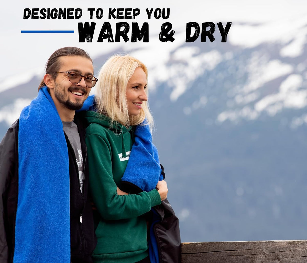 SUITEDNOMAD Extra Large Waterproof Windproof Outdoor Stadium Fleece Blanket