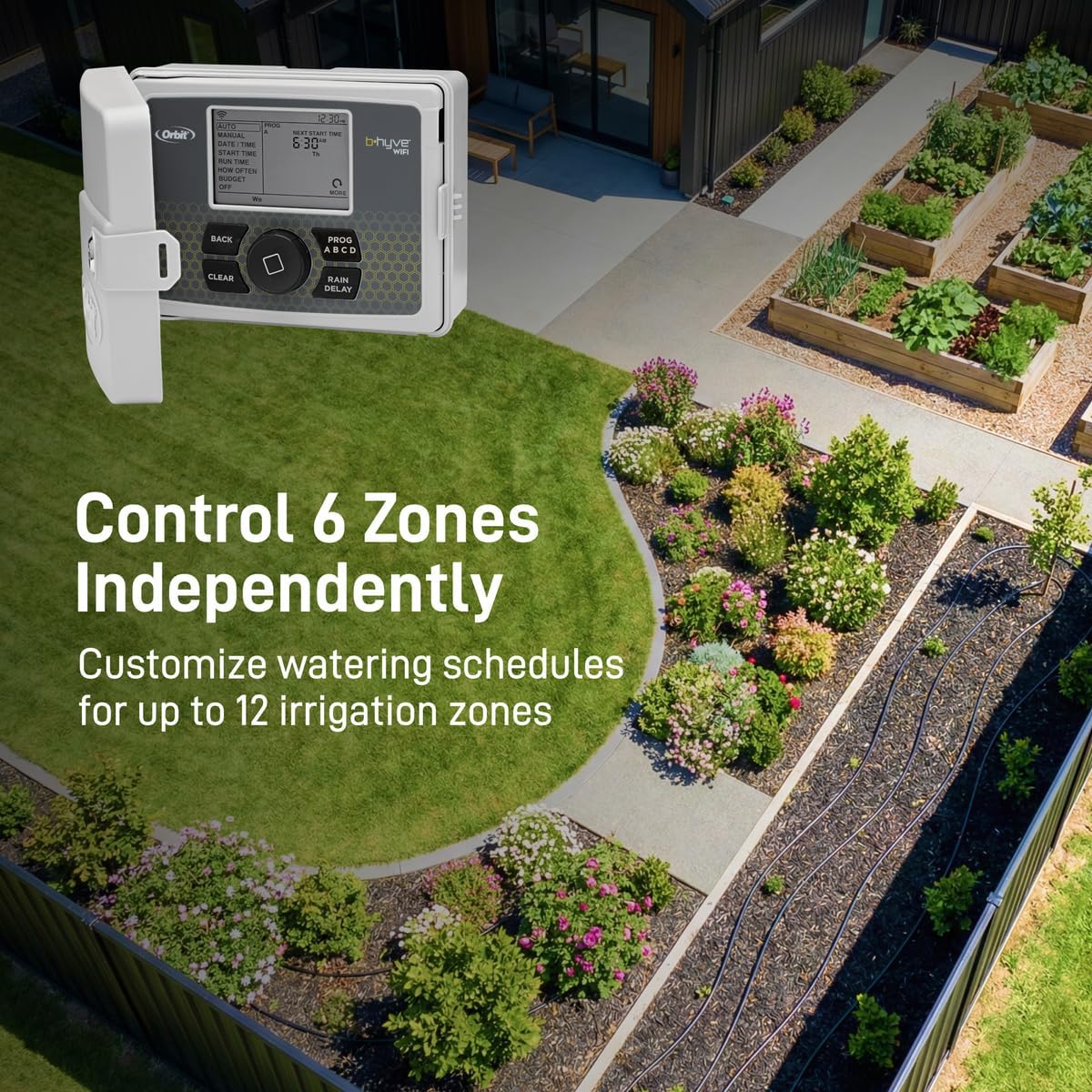 Orbit B-hyve Smart Sprinkler Controller, 6-Zone - 57946