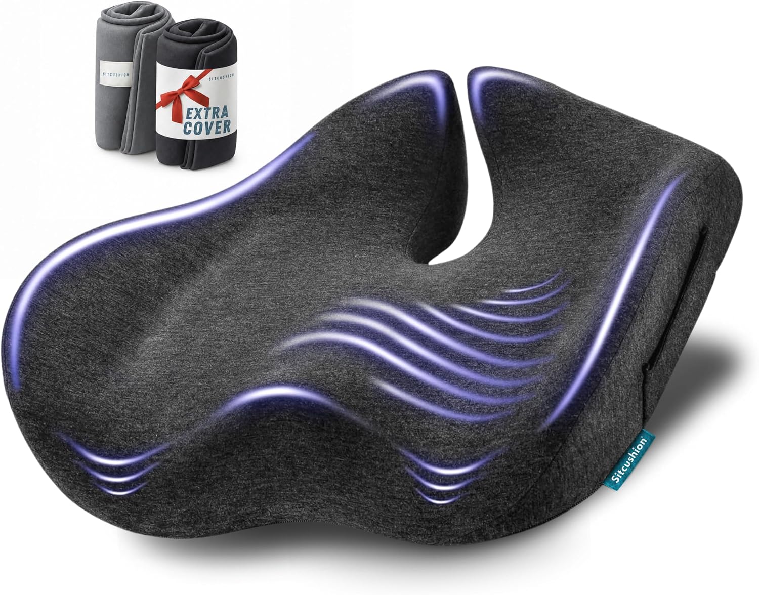 Ergo Office Chair Cushion for Back Pain, Sciatica, Tailbone Pain Relief