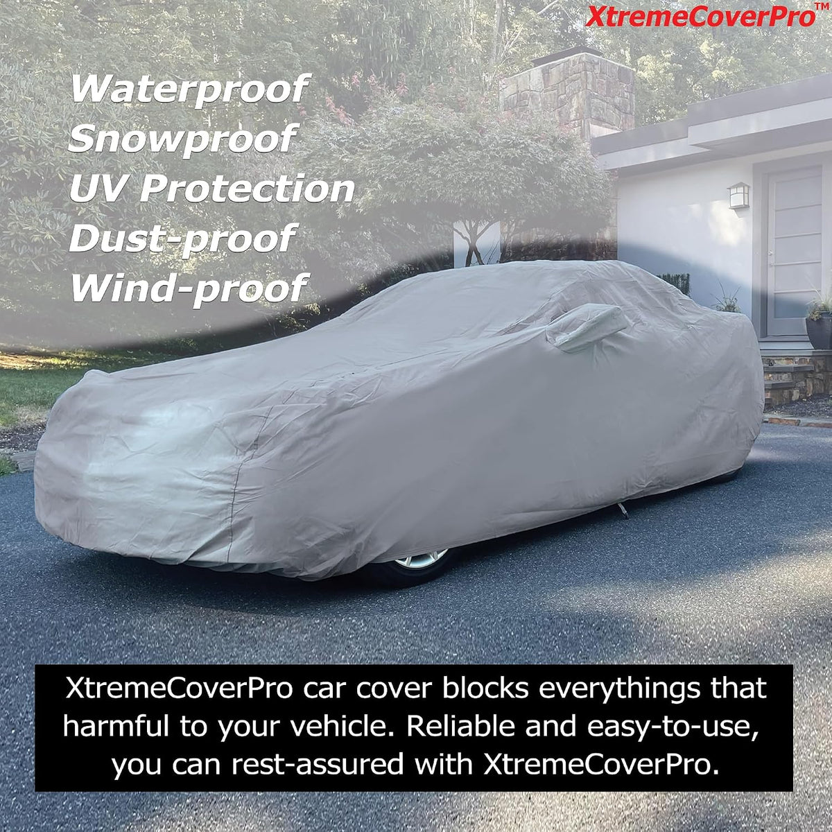 All Weather Waterproof car Cover Good for rain Snow uv Protection dust WRX STi Spoiler Civic Type-R V60 A4 ALLROAD Model Y Gray