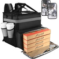 Insulated Food Delivery Backpack with Cup Holders, Expandable Bag