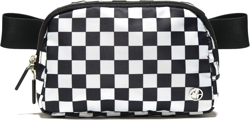 Pander Nylon Fanny Pack for Women, Two-Way Zipper Crossbody Bag