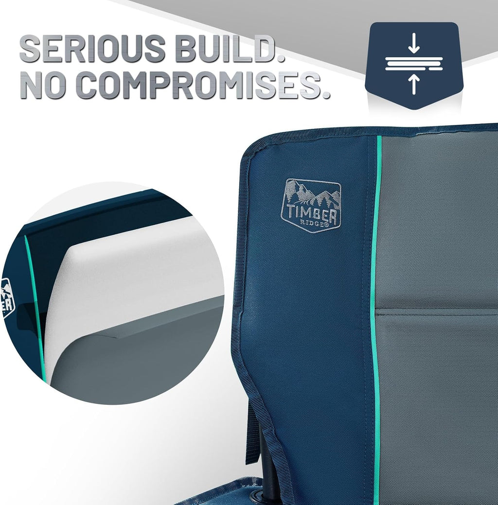 TIMBER RIDGE 2 Pack Oversized Folding Camping Chair for Adults