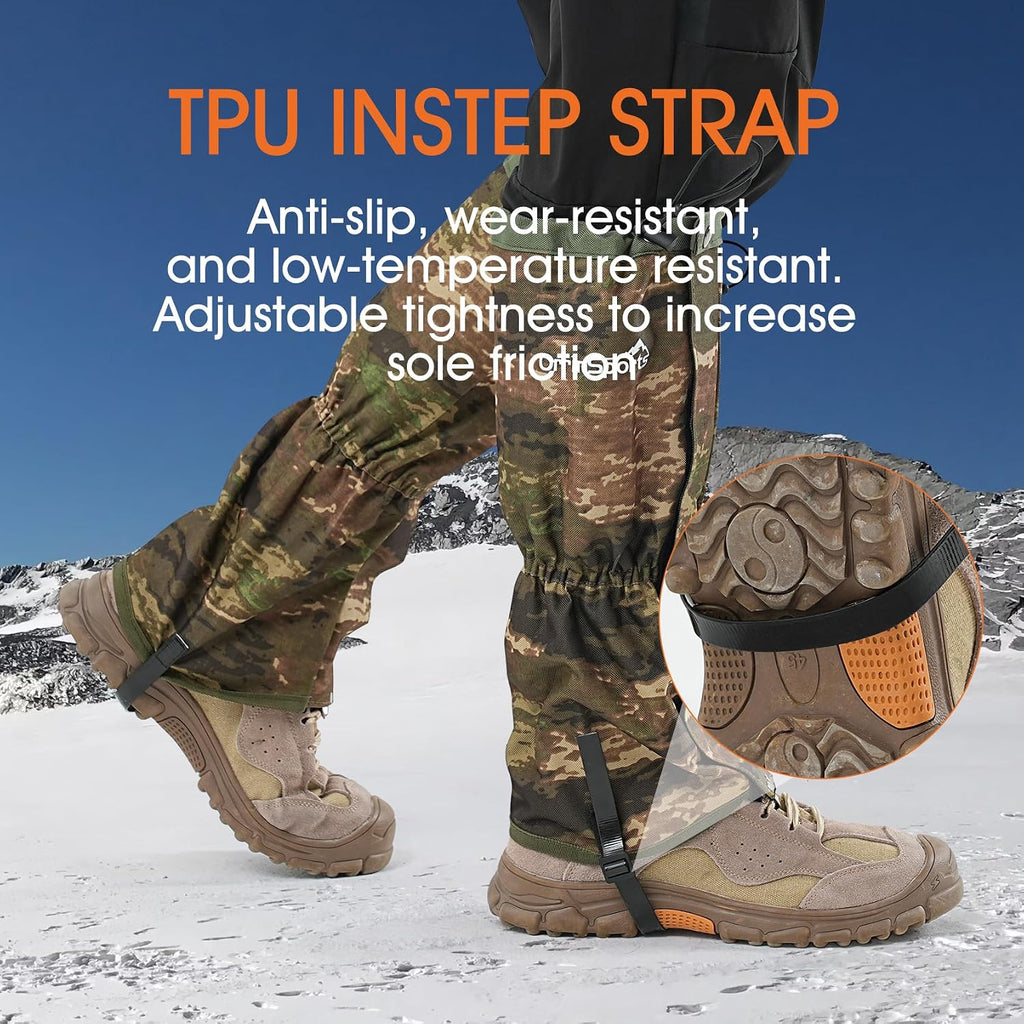 Leg Gaiters for Men Women Waterproof Gaiters for Hiking Snow Boot Gaiters